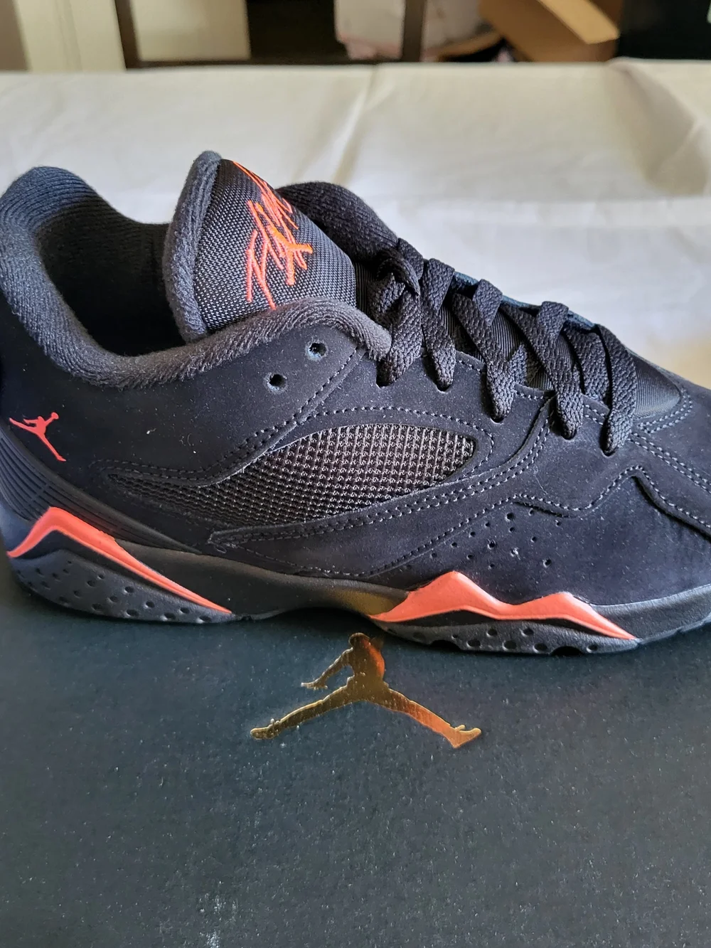 *NEW* Nike Air Jordan MVP 92 GS Flight Shoes Black/Infrared 23 Size 5Y